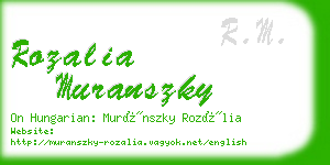 rozalia muranszky business card